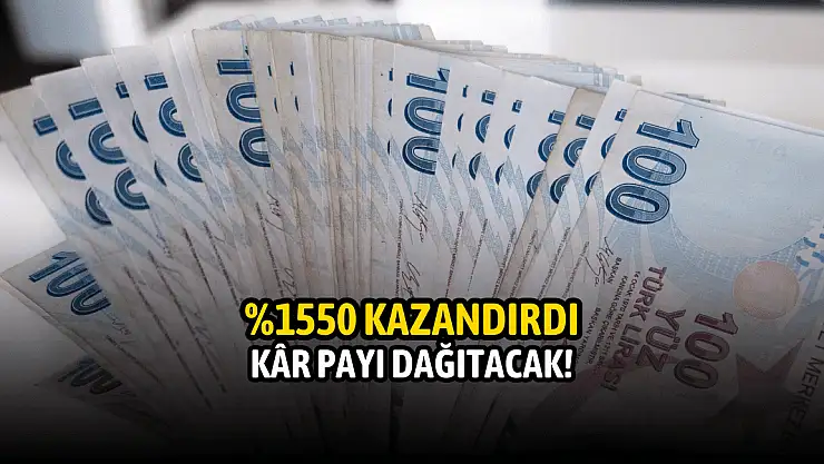 Yüzde 1550 kazandıran şirket kârını dağıtma kararı aldı!