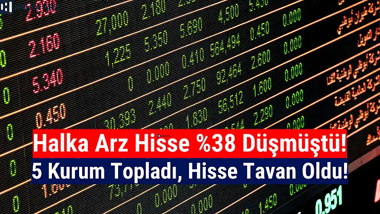 Yüzde 38 düşen halka arz hissede 5 kurumdan rekor alım!