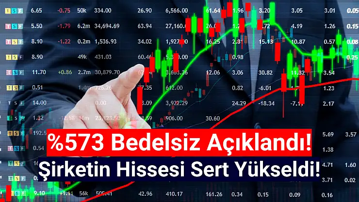 Yüzde 573 bedelsiz! Hisse sert yükseldi!
