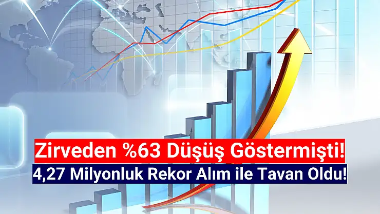 Yüzde 63 düşen hissede 4,27 milyon lotluk rekor alım!