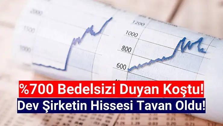 Yüzde 700 bedelsiz kararı sonrası hisse tavan oldu!