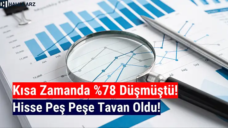 Yüzde 78 düşen hisse, peş peşe tavan oldu!