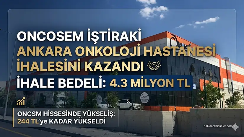 Oncosem'in iştiraki Santek Sağlık, 4,3 Milyon TL'lik ihaleyi kazandı!