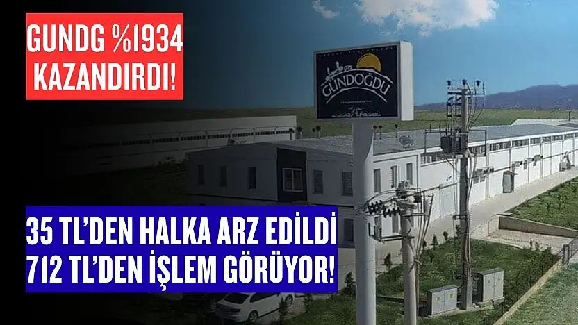 Gündoğdu Gıda (GUNDG), halka arz sonrası yüzde 1934 yükseldi