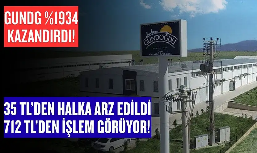 Gündoğdu Gıda (GUNDG), halka arz sonrası yüzde 1934 yükseldi